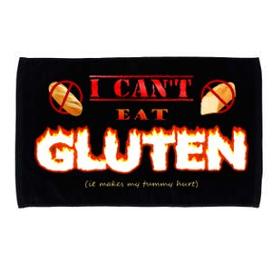 I Cant Eat Gluten It Makes My Tummy Hurt Microfiber Hand Towel