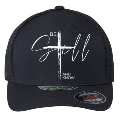 Inspirational Christian Easter Be Still And Know Flexfit Unipanel Trucker Cap