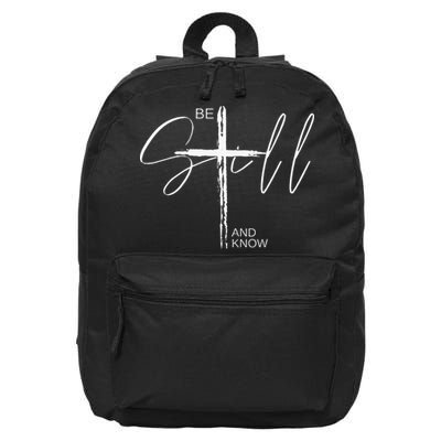 Inspirational Christian Easter Be Still And Know 16 in Basic Backpack