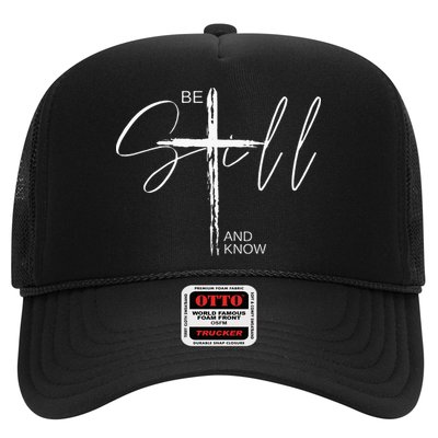 Inspirational Christian Easter Be Still And Know Trucker Hat