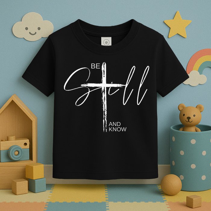 Inspirational Christian Easter Be Still And Know Toddler T-Shirt