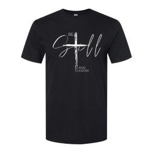 Inspirational Christian Easter Be Still And Know Softstyle® CVC T-Shirt