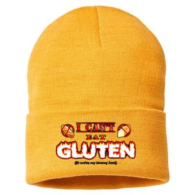 I CanT Eat Gluten It Makes My Tummy Hurt Sustainable Knit Beanie