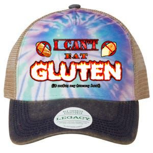 I CanT Eat Gluten It Makes My Tummy Hurt Legacy Tie Dye Trucker Hat