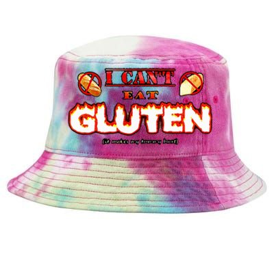 I CanT Eat Gluten It Makes My Tummy Hurt Tie-Dyed Bucket Hat