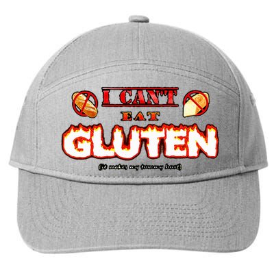 I CanT Eat Gluten It Makes My Tummy Hurt 7-Panel Snapback Hat