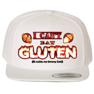 I CanT Eat Gluten It Makes My Tummy Hurt Wool Snapback Cap