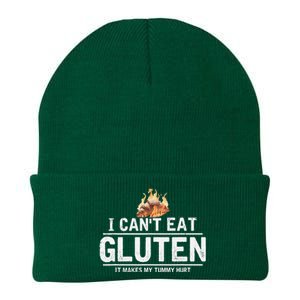 I Can't Eat Gluten It Makes My Tummy Hurt Gluten Intolerance Knit Cap Winter Beanie