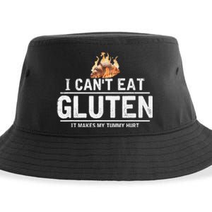 I Can't Eat Gluten It Makes My Tummy Hurt Gluten Intolerance Sustainable Bucket Hat