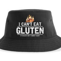 I Can't Eat Gluten It Makes My Tummy Hurt Gluten Intolerance Sustainable Bucket Hat