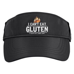 I Can't Eat Gluten It Makes My Tummy Hurt Gluten Intolerance Adult Drive Performance Visor