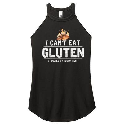 I Can't Eat Gluten It Makes My Tummy Hurt Gluten Intolerance Women’s Perfect Tri Rocker Tank