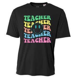 Inspirational Colorful Elementary School Retro Teacher Cooling Performance Crew T-Shirt