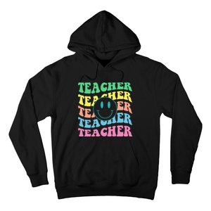 Inspirational Colorful Elementary School Retro Teacher Hoodie