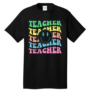 Inspirational Colorful Elementary School Retro Teacher Tall T-Shirt