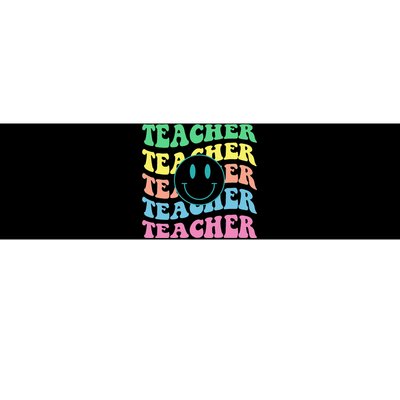 Inspirational Colorful Elementary School Retro Teacher Bumper Sticker