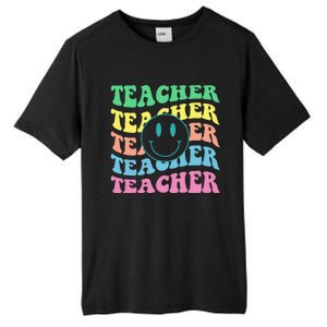 Inspirational Colorful Elementary School Retro Teacher Tall Fusion ChromaSoft Performance T-Shirt