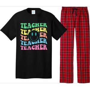 Inspirational Colorful Elementary School Retro Teacher Pajama Set