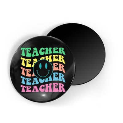 Inspirational Colorful Elementary School Retro Teacher Magnet