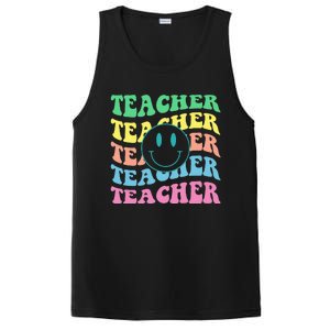 Inspirational Colorful Elementary School Retro Teacher PosiCharge Competitor Tank