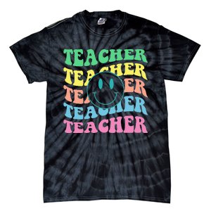 Inspirational Colorful Elementary School Retro Teacher Tie-Dye T-Shirt