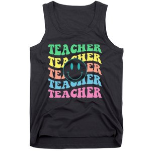 Inspirational Colorful Elementary School Retro Teacher Tank Top