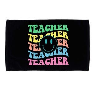 Inspirational Colorful Elementary School Retro Teacher Microfiber Hand Towel