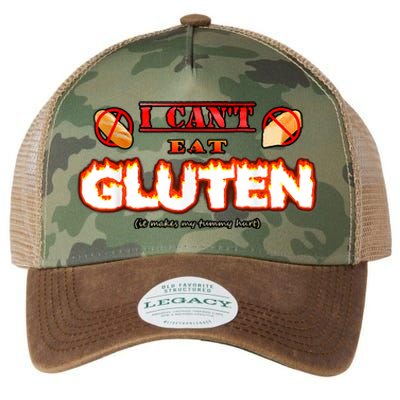 I Can't Eat Gluten It Makes My Tummy Hurt Apparel Legacy Tie Dye Trucker Hat