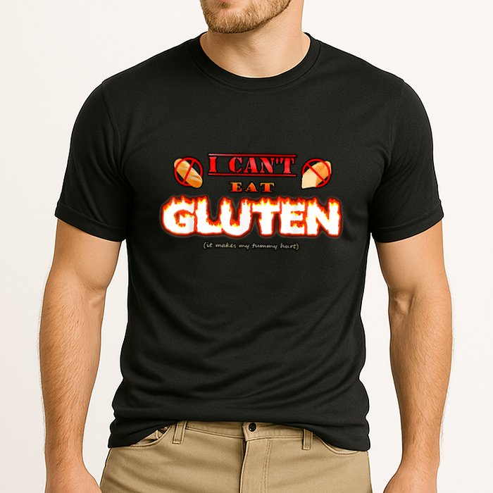 I Can't Eat Gluten It Makes My Tummy Hurt Apparel Cooling Performance Crew T-Shirt