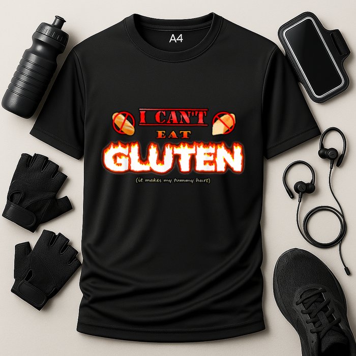 I Can't Eat Gluten It Makes My Tummy Hurt Apparel Cooling Performance Crew T-Shirt