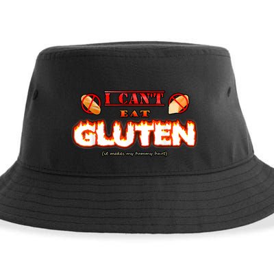 I Can't Eat Gluten It Makes My Tummy Hurt Apparel Sustainable Bucket Hat