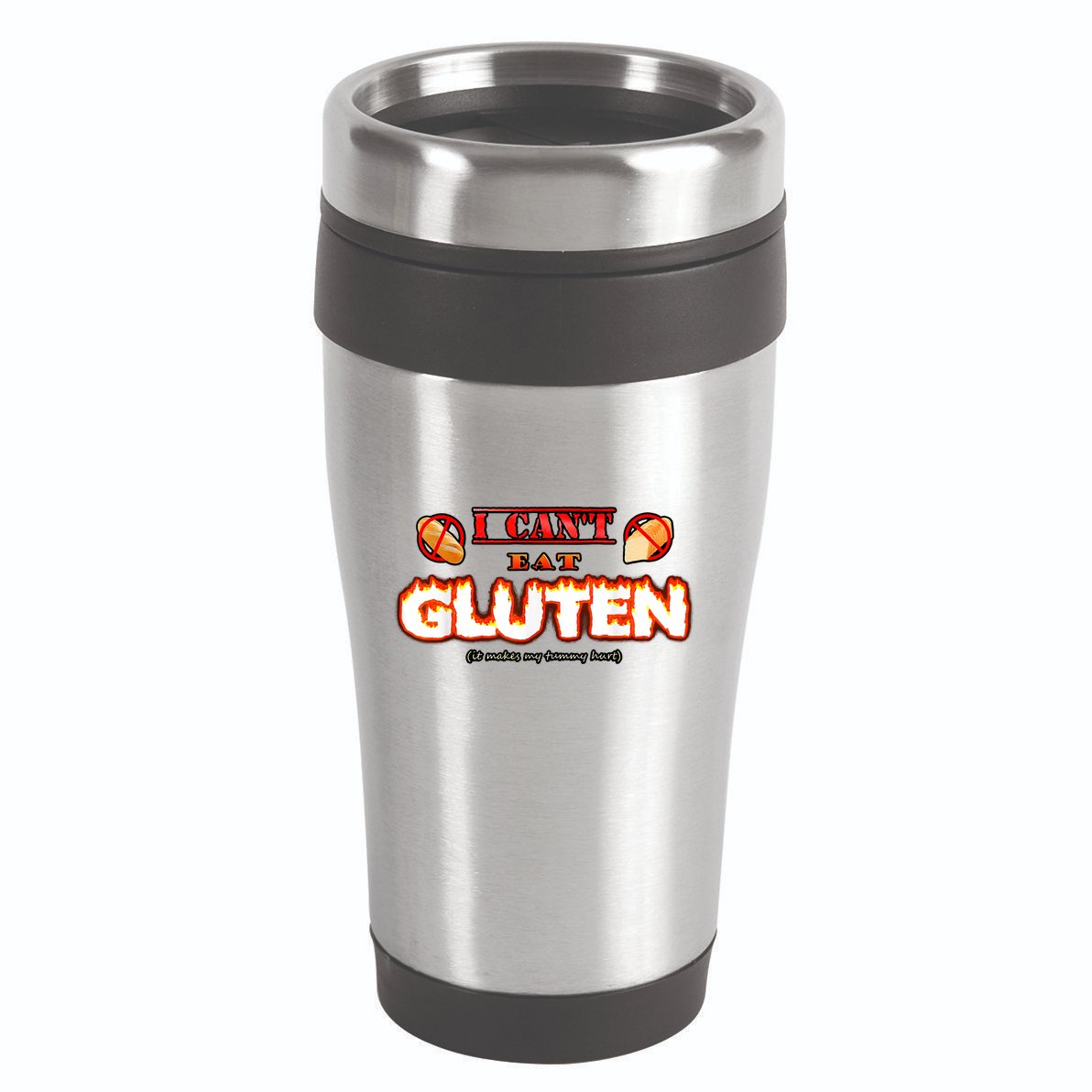 I Can't Eat Gluten It Makes My Tummy Hurt Apparel 16oz Travel Tumbler