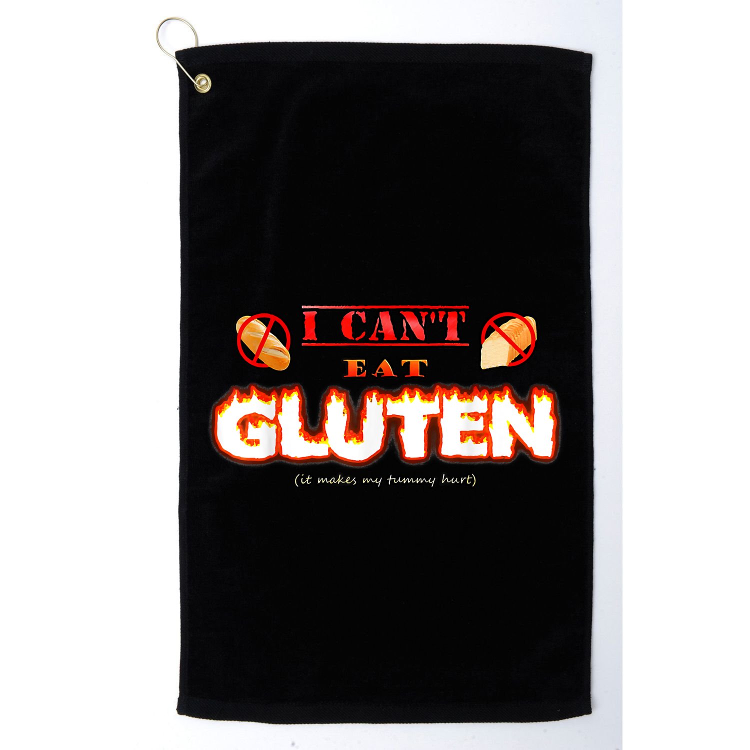 I Can't Eat Gluten It Makes My Tummy Hurt Apparel Golf Towel