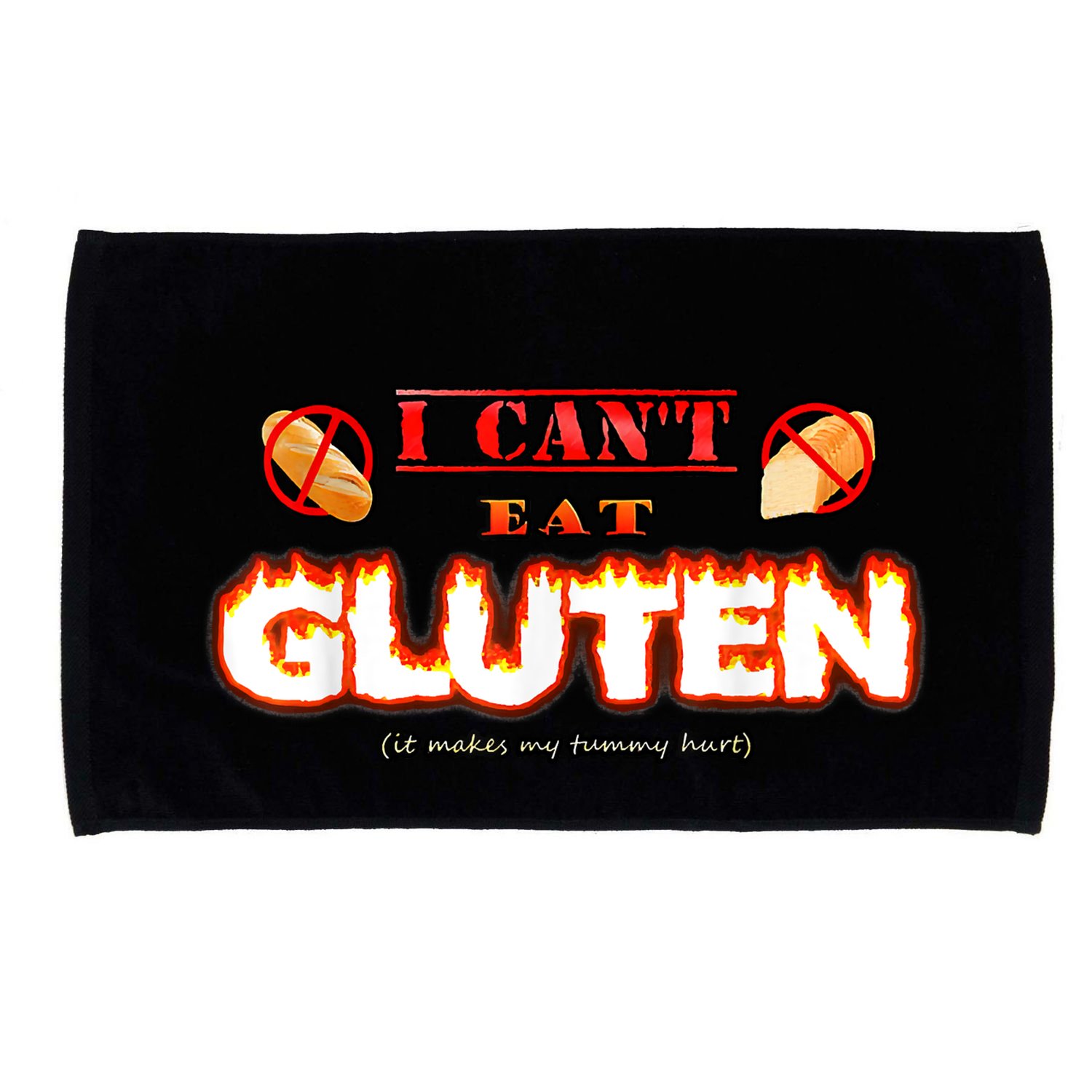 I Can't Eat Gluten It Makes My Tummy Hurt Apparel Microfiber Hand Towel