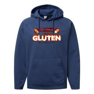 I Can't Eat Gluten It Makes My Tummy Hurt Apparel Performance Fleece Hoodie