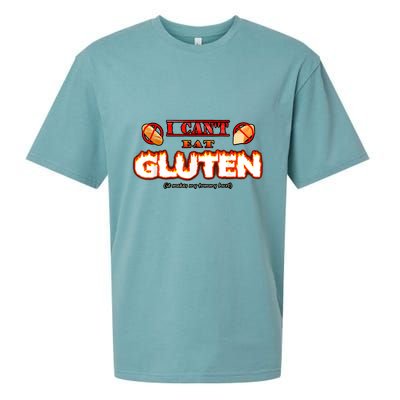 I Can't Eat Gluten It Makes My Tummy Hurt Apparel Sueded Cloud Jersey T-Shirt