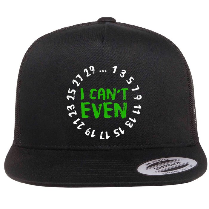 I CanT Even Funny Math Nerd Science Student Math Flat Bill Trucker Hat