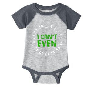 I CanT Even Funny Math Nerd Science Student Math Infant Baby Jersey Bodysuit