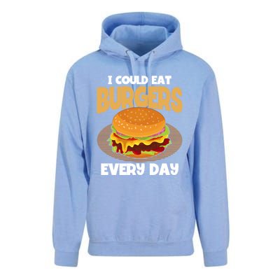 I Could Eat Burgers Every Day Hamburger Lover Burger Cool Gift Unisex Surf Hoodie