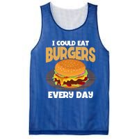 I Could Eat Burgers Every Day Hamburger Lover Burger Gift Mesh Reversible Basketball Jersey Tank