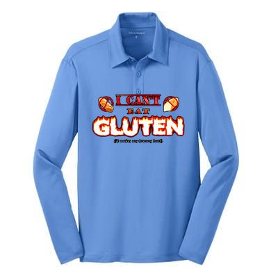 I CanT Eat Gluten It Makes My Tummy Silk Touch Performance Long Sleeve Polo