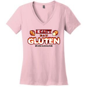 I CanT Eat Gluten It Makes My Tummy Women's V-Neck T-Shirt