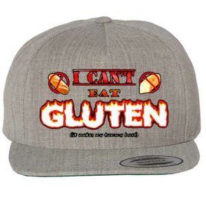 I CanT Eat Gluten It Makes My Tummy Wool Snapback Cap