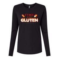 I Can't Eat Gluten It Makes My Tummy Hurt Apparel Womens Cotton Relaxed Long Sleeve T-Shirt