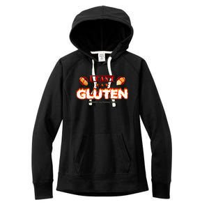 I Can't Eat Gluten It Makes My Tummy Hurt Apparel Women's Fleece Hoodie