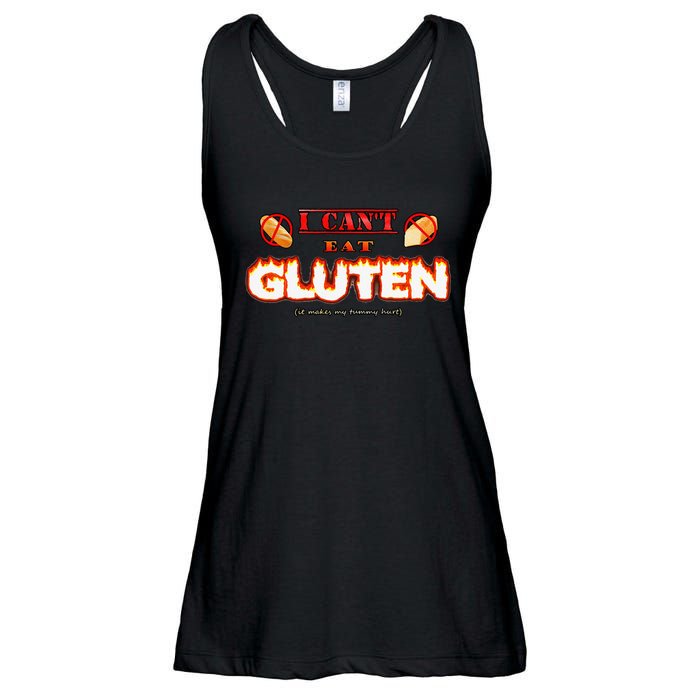 I Can't Eat Gluten It Makes My Tummy Hurt Apparel Ladies Essential Flowy Tank