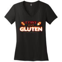 I Can't Eat Gluten It Makes My Tummy Hurt Apparel Women's V-Neck T-Shirt