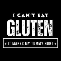 I Can't Eat Gluten It Makes My Tummy Hurt Gluten Intolerant Celiac Meme Drawstring Bag
