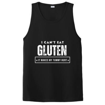 I Can't Eat Gluten It Makes My Tummy Hurt Gluten Intolerant Celiac Meme PosiCharge Competitor Tank