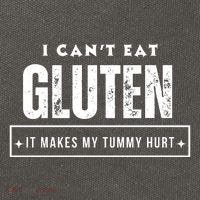 I Can't Eat Gluten It Makes My Tummy Hurt Gluten Intolerant Celiac Meme Cotton Canvas Backpack